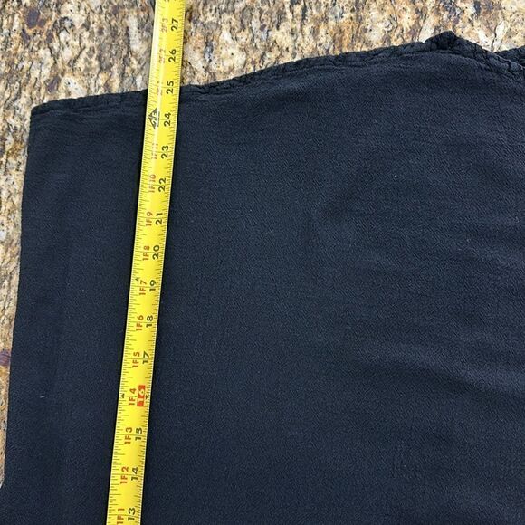 Oh My Gauze! Cotton Black Cold Shoulder Asymmetrical Hem Dana Blouse Size L/XL - Picture 7 of 8